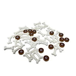 Lego Lote x50 HUESO BLANCO #93160 Minifigura Mascota Animal Perro Comida y Plato Pata de Perro 1x1 - Imagen 1 de 3