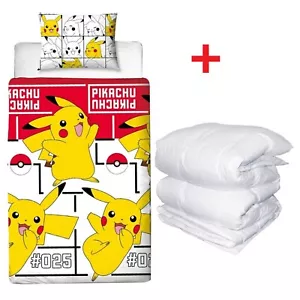 Pokemon Pikachu Gelb Einzelbett Set Bettbezug Mit Deck Winterlich - Bild 1 von 5