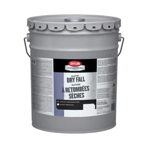 KRYLON INDUSTRIAL K000S4536-20 Dry Fall Paint,White,5 gal,Pail 52JN64 - Picture 1 of 2