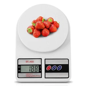 Digitale Küchenwaage 22 Pfund/10 kg Kapazität, Edelstahl Lebensmittelwaage mit Oz/G U - Bild 1 von 2