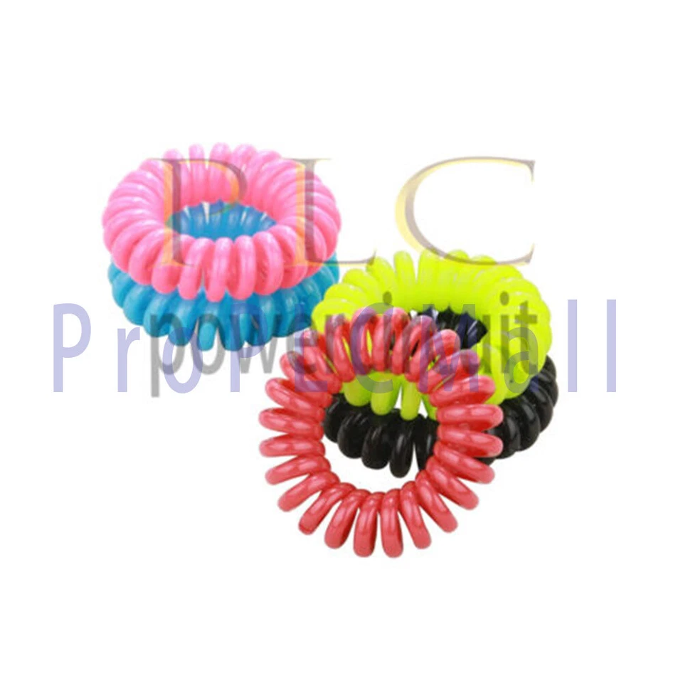 1PCS (Random color) Hair Rings Hair Rope Elastic Phone Cord Spiral Hair Bands - Image 1 of 1