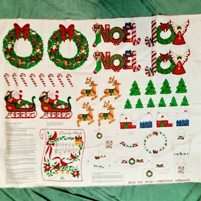 VIP 面料面板装饰大厅圣诞服装 45 英寸 x 36 英寸驯鹿圣诞老人喜悦 — 第 1/4 张图片
