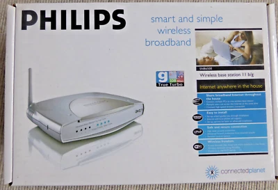 Philips SNB6500 Wireless Base Station 11 b/g Router 108 Mps - neu - Bild 1 von 4