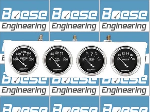 Billet Aluminum 4 Gauge Under Dash Instrument Panel w/ Auto Meter Old Tyme Black - Picture 1 of 3