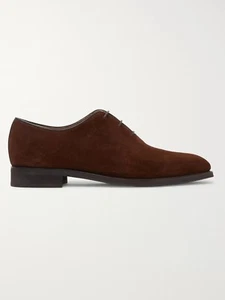 Zapatos Oxford BERLUTI Alessandro Infini de gamuza con adornos de cuero Reino Unido 9, EE. UU. 10, UE 43 - Imagen 1 de 6