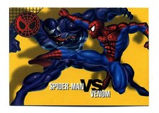 Fleer/Skybox 1996 Marvel Vision Card #25 Spider Brawls Card Venom