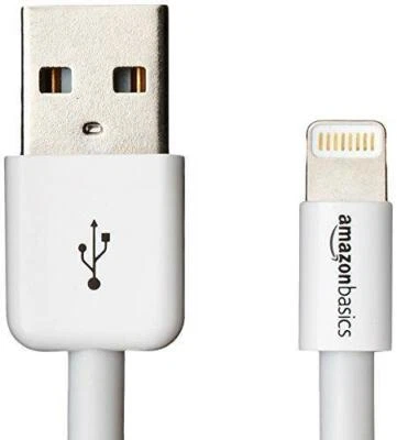 2 PACK AmazonBasics to USB A Cable - Apple MFi Certified - White 6FT - Image 1 of 2