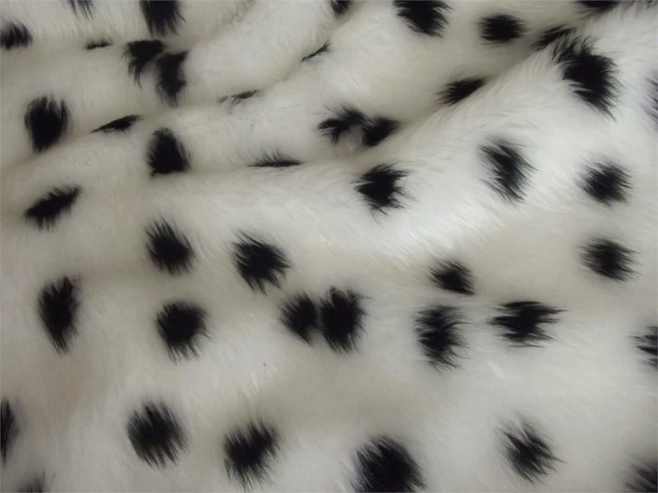Animal Fun Faux Fur Fabric Material - DALMATIAN - Image 1 of 1