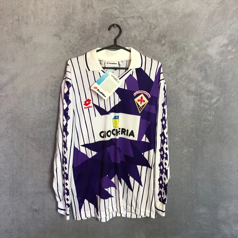 Fiorentina Jersey Long Sleeve Home football shirt 1991 - 1992 Lotto Mens Size M Cover