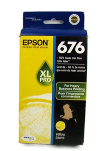 Epson 676 XL Pro Ink Cartridge Expired 12 2015 Sealed Yellow - Picture 1 of 8