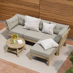 Livsip 5 Piece Outdoor Furniture Set Garden Lounge Sofa Patio Furniture Setting - Picture 1 of 10