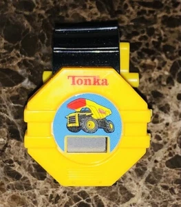 Vintage TONKA Digitaluhr 2004 Hasbro Kinderuhr Muldenkipper Schnalle schwarzes Armband - Bild 1 von 3