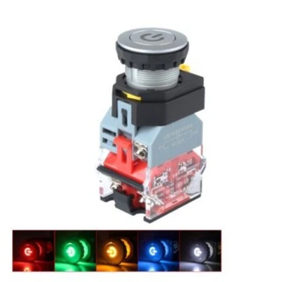 LA36 Botón Ultrafino con Símbolo de Potencia de Luz Botón Plano Mantenido/Momentáneo Foto 1 de 4