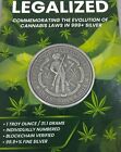 Legalized Cannabis .9999 Silver 1 Oz State of Massachusetts Coin