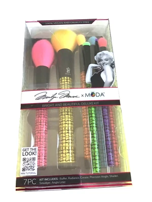 Marilyn Monroe x MŌDA® Bright and Beautiful Deluxe 7 Brush Kit New In Box - Image 1 of 2