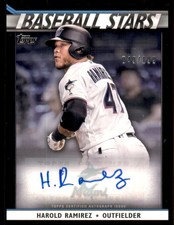 2020 Topps Baseball Stars Autographs Black #BSAHR Harold Ramirez /199