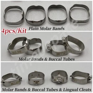 Bandas molares lisas de ortodoncia dental 1ª #29-44+ tubos bucales tacos Roth 022 - Imagen 1 de 15