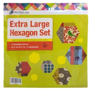 Matildas Own Extra Large Hexagon Patchwork Template - 8.5in to 10.5in - Picture 1 of 3