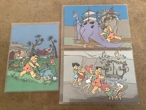 RETURN OF THE FLINTSTONES TEKCHROME CARD SET T1-T3 1994 CARDZ - Foto 1 di 2
