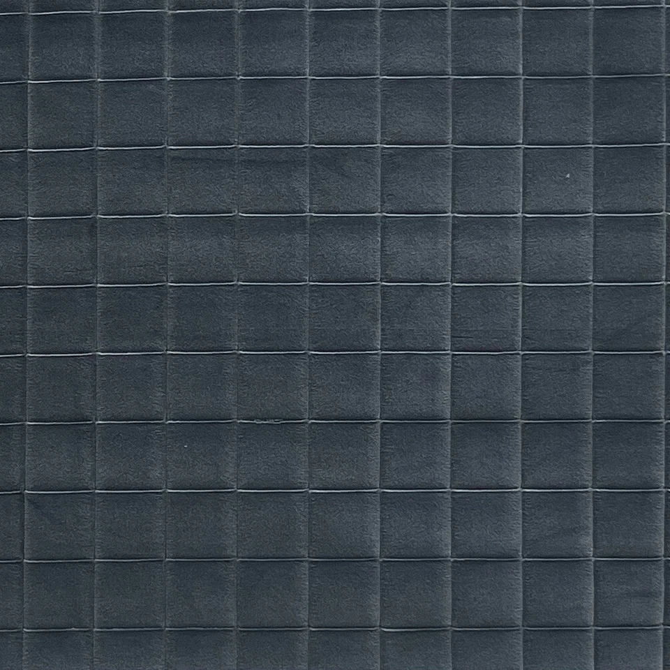 POLLACK FABRICS RAISED VELVET SQUARES  FABRIC EMBELLUSHED PLUSH DENIM 4.25 YARDS - Image 1 of 1