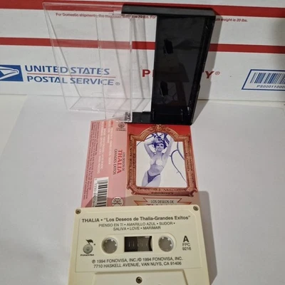Thalia Grandes Exitos Los Deseos de Cassette Tape 1994 Latin Rock Synth-pop Euro - Image 1 of 4