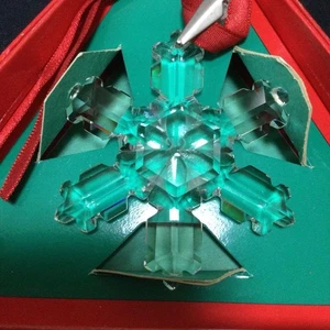 Ornamento de copo de nieve de cristal Swarovski 1992 con caja edición limitada - Imagen 1 de 7