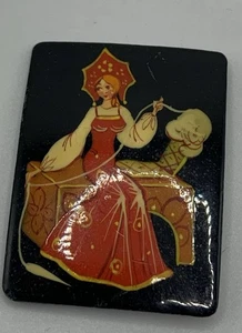 Pin ruso vintage pintado a mano - Imagen 1 de 7