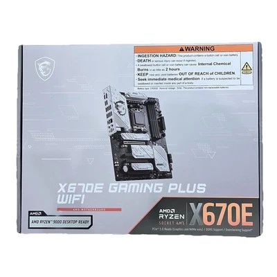 SEALED! msi x670e gaming plus wifi AMD Motherboard - Image 1 of 3