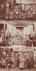 3 photos 1900 SAIGON CHOLON scène du théâtre annamite Indochine Vietnan - Picture 1 of 4
