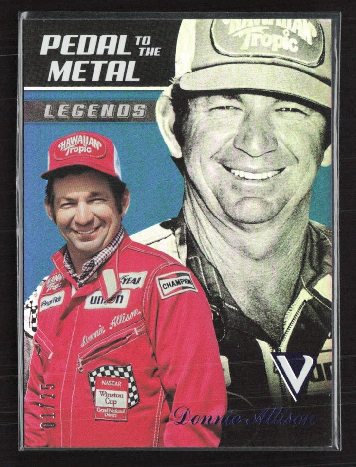 2018 Panini Victory Lane #86 Donnie Allison Pedal to the Metal Blue #/25 (J) - Image 1 of 2