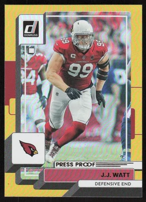 Donruss Premium Press Proof 2022 J.J. Watt #8 Arizona Cardinals Foto 1 de 2