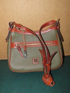 DOONEY BOURKE SCHULTERTASCHE PRESLEY GRÜN LEDER - Bild 1 von 5