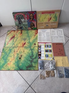 GETTYSBURG  - AVALON HILL  - BATTLE BOARD GAME - 1977 RARE - VERSIONE ITALIANA - Foto 1 di 15