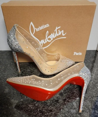 Christian Louboutin Follies Strass 100 mm Pumps - Version Crystal 40 - Image 1 of 4