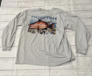 Men’s Gray Long Sleeve Hogfish Key West Shirt Size Large - Picture 1 of 6