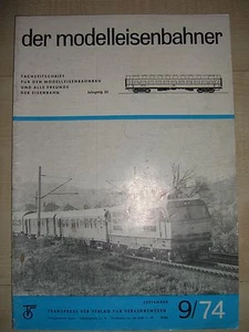 DER MODELLEISENBAHNER September 9 - 1974 Modellbau Lokomotiven Reichsbahn DDR - Picture 1 of 1