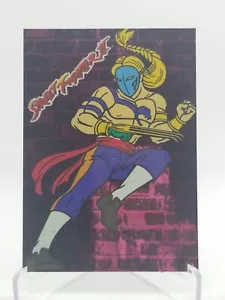 1993 Topps Street Fighter II Rare Vega #4 Of 4 Red Foil Insert Card Exc-NMint - Bild 1 von 3