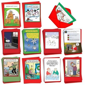 10x Adult Humor Funny Christmas Cards Assorted w/ Envelopes & Seals (Nobleworks) - Picture 1 of 11