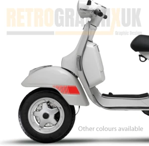 Pegatinas guardabarros ROJAS Vespa PX estilo Abarth LML calcomanías para scooter | Vespa MG - Imagen 1 de 6