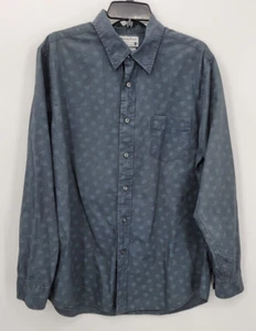 Lucky Brand Hemd Herren Large Blau Blumen Langarm Knopfleiste Preppy Freizeit - Bild 1 von 9