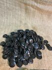 Antique Vintage Black Plastic Buttons 240 Pcs  Made In Slovakia