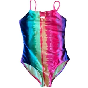 Cat And Jack Rainbow Tie Dye Bathing Suit One Piece Size Large - Picture 1 of 7