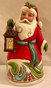 Jim Shore Heartwood Creek Mini Santa Holding Laterne - Bild 1 von 7