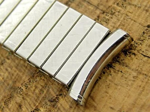 Speidel Mens Vintage Stainless Watch Band 18mm Curved Lug Expansion Pre-Owned - Picture 1 of 3