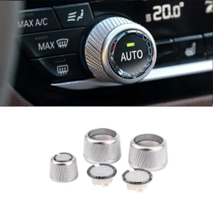 3x Silver Crystal AC Climate Control Radio Volume Knob For BMW  5 6 7 G30 18-21 - Bild 1 von 14