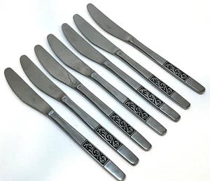 Vintage Salem ELEGANCE Stainless Steel Dinner Knife Set of 7 - Picture 1 of 14