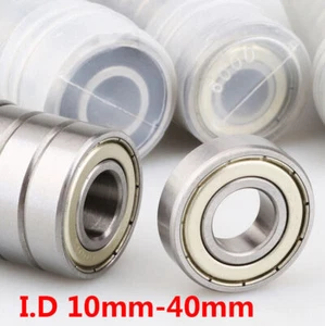 Deep Groove Ball Bearings Bore 10mm to 40mm Iron Shielded Sealing 6000ZZ-6008ZZ - Picture 1 of 4