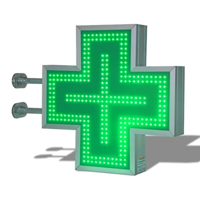 LED CROSS PHARMACY SIGN 60x60 cm double sided - animated leds - Image 1 of 3