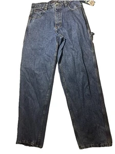 Pantalones de mezclilla azules carpinteros Polo Assn vintage para hombre talla 34 x 34 Hong Kong nuevos con etiquetas - Imagen 1 de 17