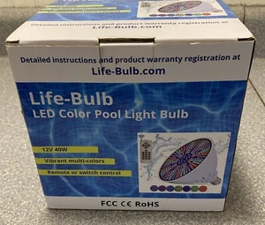 Life-Bulb 12V 40W LED Color Pool Glühbirne für im Boden Pool RGB Farbwechsel - Bild 1 von 2